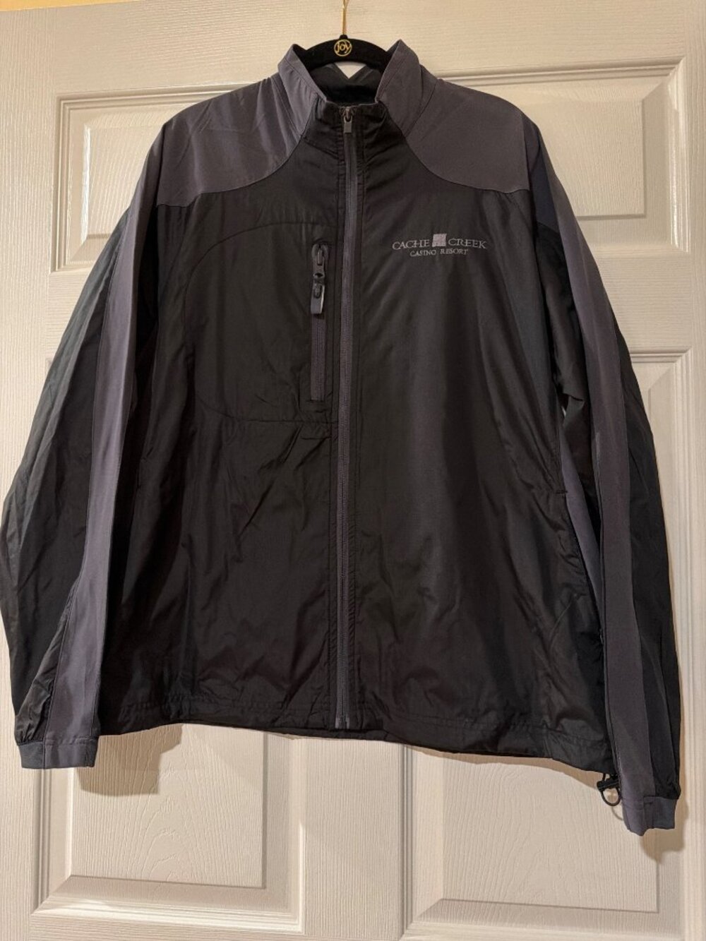 North End Ladies Black Windbreaker Jacket XL Cache Creek Resort Logo